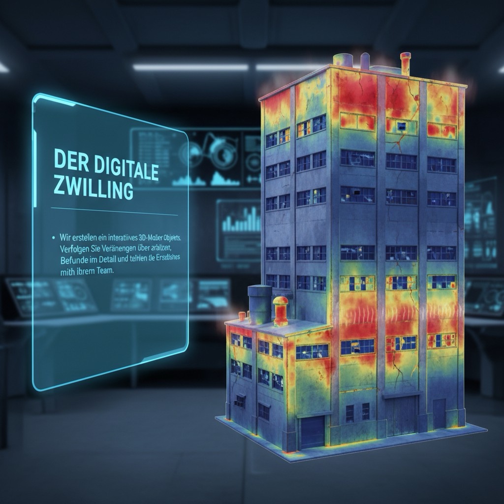 Demonstration des interaktiven Digitalen Zwillings für präzise Gebäude- und PV-Analyse